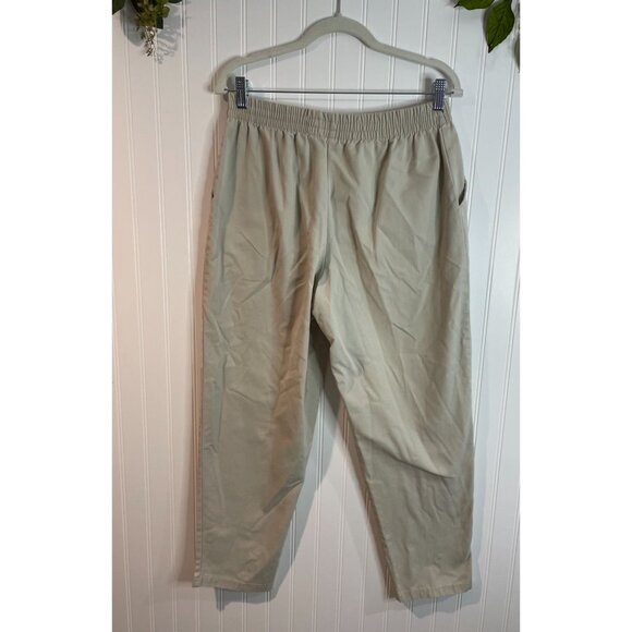Womens Bollie Brooks Beige Elastic Waist Pants Size 12P Cotton/Polyester - Picture 2 of 13